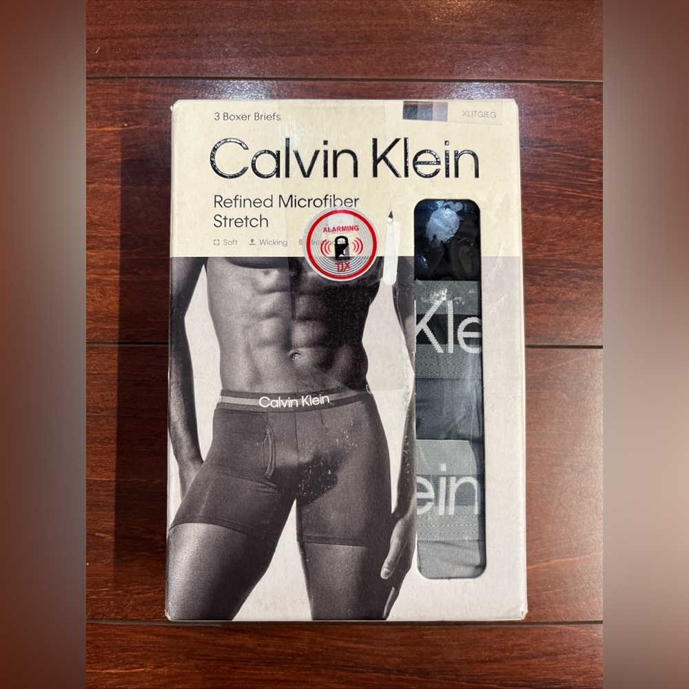SEALED 3-Pack Calvin Klein Refined Microfiber Stretch Boxer Briefs Mens XL New